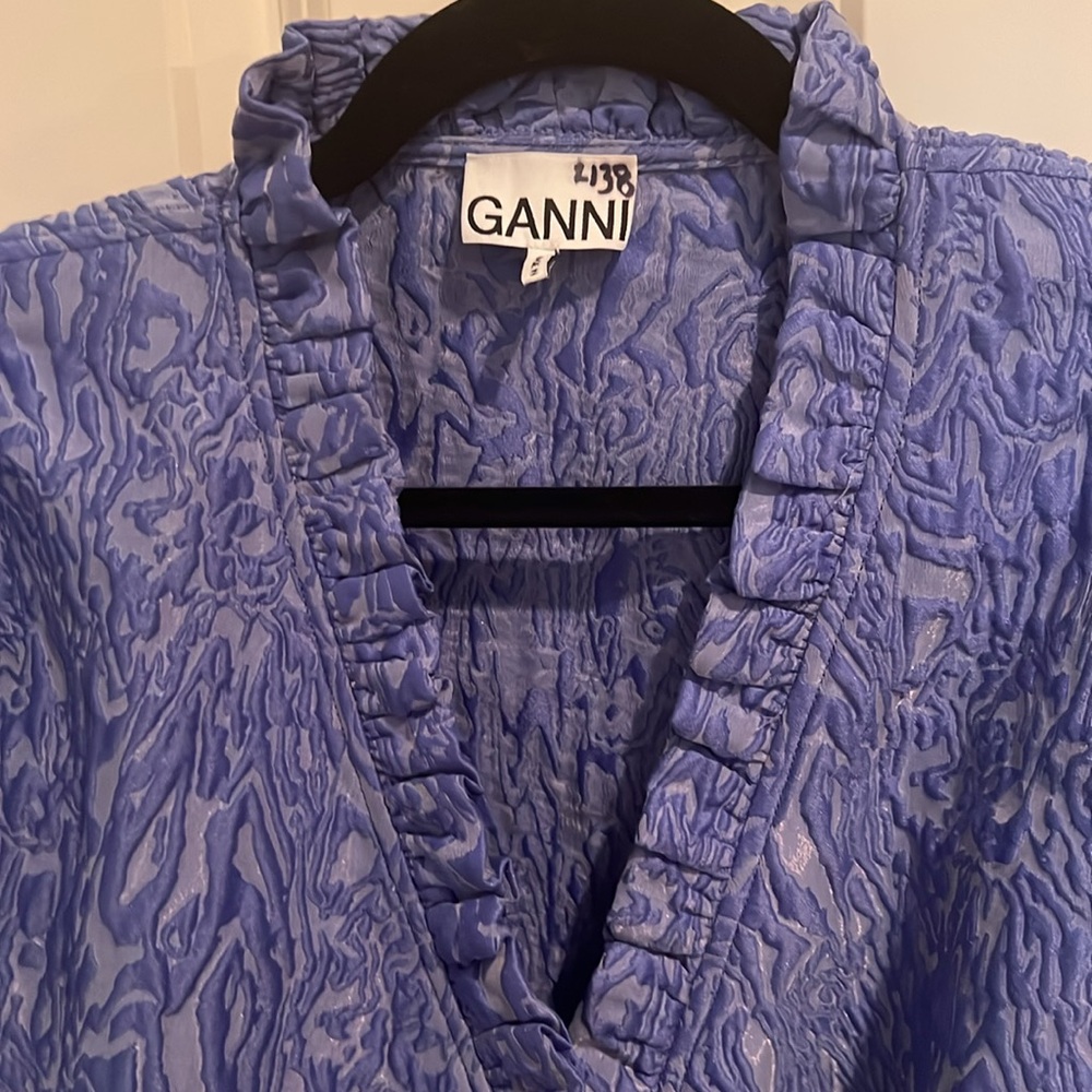 GANNI Cloque wrap dress size 12 - Picture 6 of 6